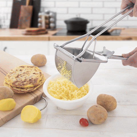 Détail du mécanisme en acier inoxydable du presse purée EasyCut™ - Cuisinezchezvous.com