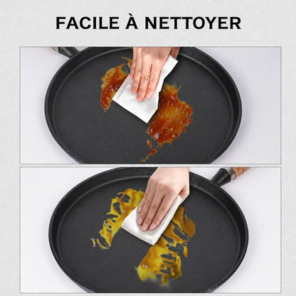 Démonstration du nettoyage de la surface de la poêle - Cuisinezchezvous.com