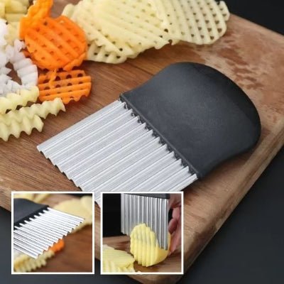 Coupe Légumes Ondulé | EasyCut™ EasyCut poignee ergonomique noire - Cuisinezchezvous.com