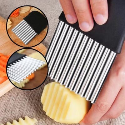 Coupe Légumes Ondulé | EasyCut™EasyCut lame inox coupe precise - Cuisinezchezvous.com