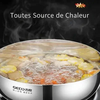 Marmite acier inoxydable 6L utilisation cuisson mijotage - Cuisinezchezvous.com
