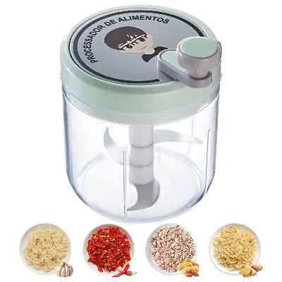 Mini hachoir manuel EasyCut™ 400ml coloris vert - Cuisinezchezvous.com