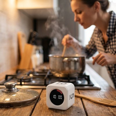 Minuteur cuisine magnétique pour frigo et four