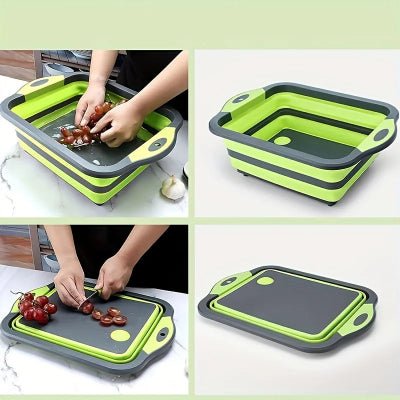 Planche a decouper pliable ChefBoard™ en silicone vert - Cuisinezchezvous.com