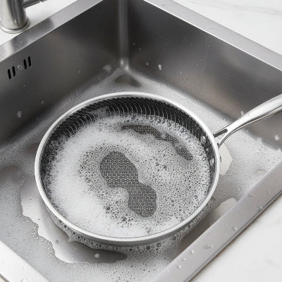 Poêle inox double face accessoire cuisine tous feux haut de gamme - Cuisinezchezvous.com