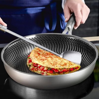 Poêle Inox HeatPro™ | Poele Inox Cuisson Professionnelle Toutes Plaques - Cuisinezchezvous.com