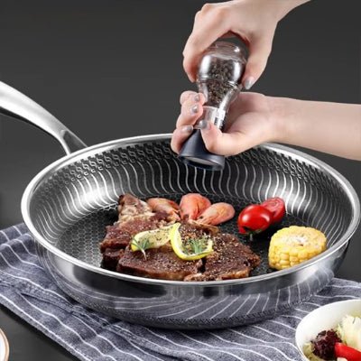 Poêle Inox HeatPro™ | Poele Inox Cuisson Professionnelle Toutes Plaques - Cuisinezchezvous.com