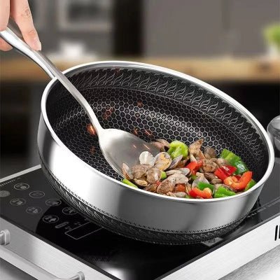 Poêle Inox HeatPro™ | Poele Inox Cuisson Professionnelle Toutes Plaques - Cuisinezchezvous.com