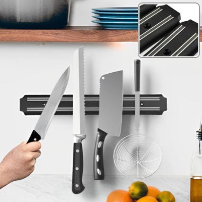 Barre magnétique 30 centimètre avec couperet et couteau office - Cuisinezchezvous.com
