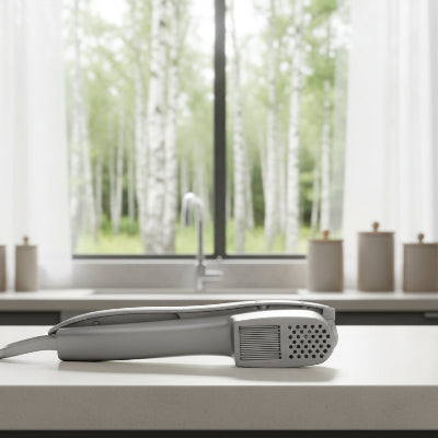 "Préparation de condiments frais avec le presse-ail manuel Garlic™ de Cuisinezchezvous.com pour des recettes savoureuses." Ail Garlic™ | Manuel Aluminium Sans Odeur - Cuisinezchezvous.com