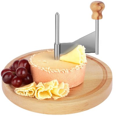 Raclette fromage ErgoSlice EasyCut en bois de hêtre et acier - Cuisinezchezvous.com