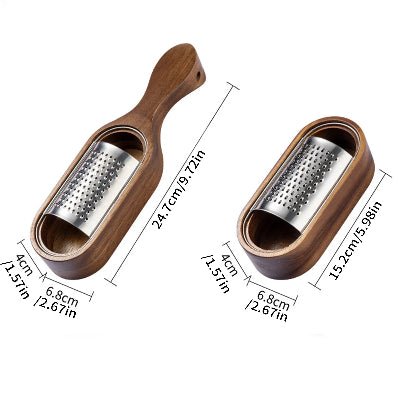 Râpe à Fromage ErgoSlice EasyCut™ | Acier Inox & Bois - Cuisinezchezvous.com