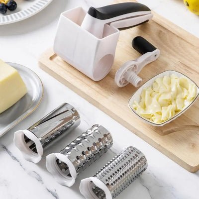 Râpe à Fromage Rotative à Manivelle 3 en 1 – EasyCut™ - Cuisinezchezvous.com