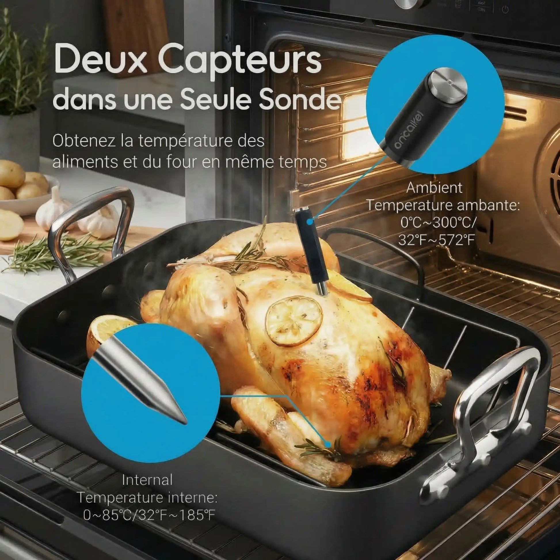 Thermomètre de cuisson| Connecté sans fil - Cuisinezchezvous.com