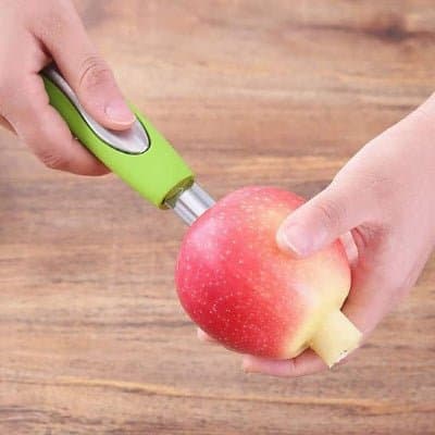 Vide-pomme EasyCut™ double action bouton-poussoir - Cuisinezchezvous.com